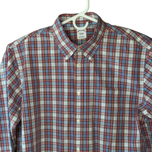 Brooks Brothers 1818 Shirts Lot Of Two Mens XL Multicolor Plaid Long Sleeve - Picture 5 of 10