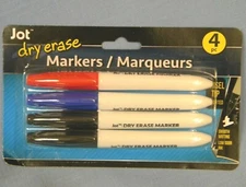 Dry Erase Markers 4-Pack 3-colors Chisel Tip WhiteBd FREE SHIPPING on Added Pens
