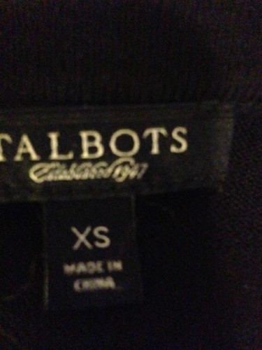 Talbots NWOT XS Black Cardigan Cotton rayon Sweater - Picture 6 of 6