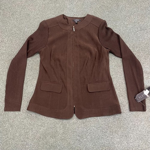 Elementz Jacket Womens Small Brown - Polyester Body - Acrylic Sleeves - Small - Picture 1 of 16