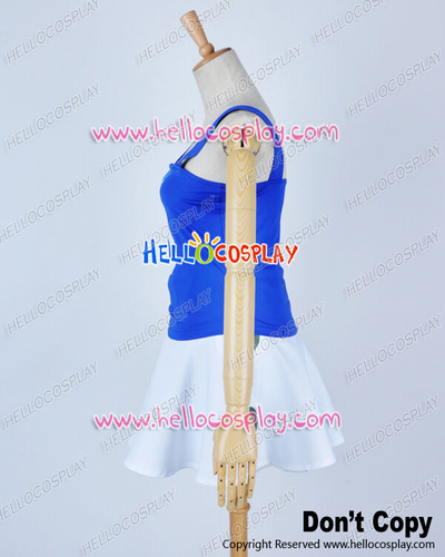 Nami Plain White Blue Dress Cosplay Costume H008 - Picture 5 of 8