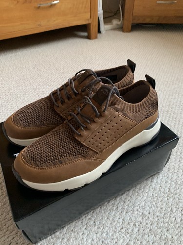 Men’s Dune London Brown Fabric Flyknit Trainer - UK 10