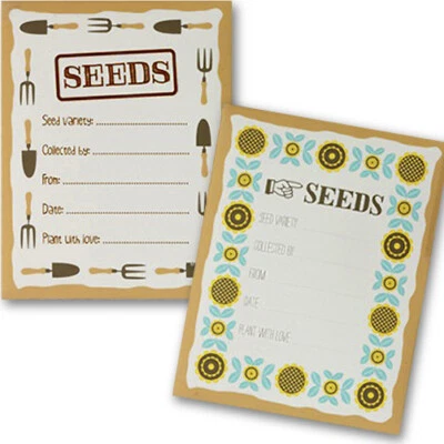 TALKING TABLES 10 SEED GIFT PACKET New Floral Paper Bag Envelope Garden Flower Gardener Storage
