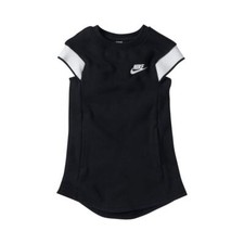 NEW NIKE NSW GIRLS FLEECE ONE-PIECE TENNIS SKIRT DRESS BLACK/WHITE 36D663-023 6