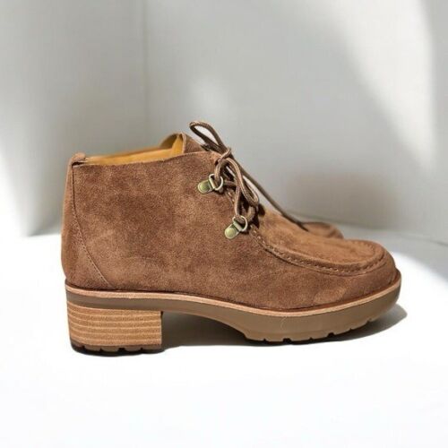 🌻NEW NWOT Kork-Ease Womens Wales Suede Moc Toe Booties Size 10. - Picture 3 of 10