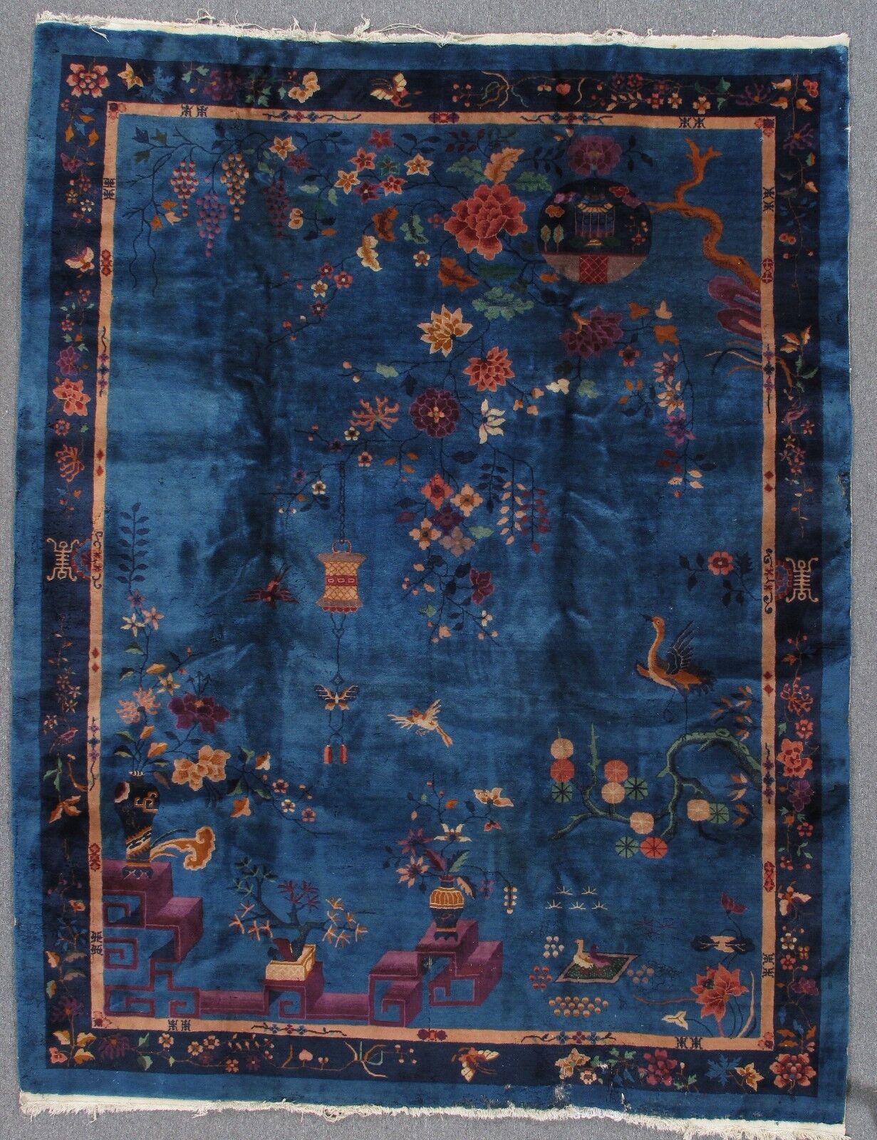 antique art-deco chinese carpet   #9284 9.00x11.6
