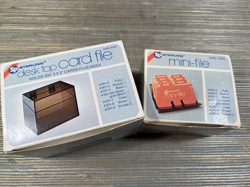 Vtg Sterling Smoky Plastic Mini Card File Flip Address Directory Storage 1976 - Picture 7 of 7