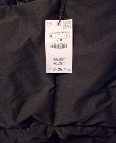 ZARA Men Long Puffer Jacket - Size Small - Picture 6 of 6