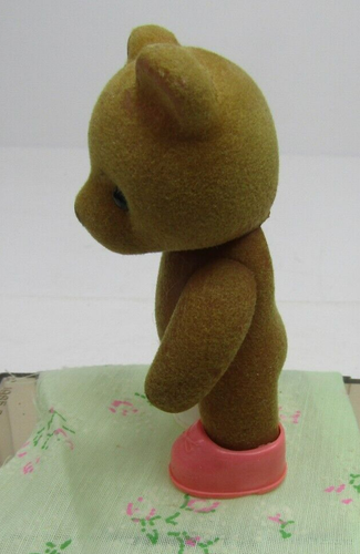 VTG 1980 Applause Teddy Bear Story 4" Flocked Brown Bear - Picture 3 of 7