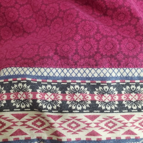 ROXY GIRLS Dress SZ M 12-14 Magenta Geometric A-line Short Sleeves Shift - Picture 6 of 8