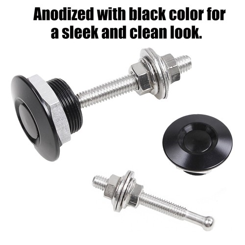2-10x Push Button Quick Release Hood Bonnet Pins Lock Clip Car Bumper Latch Kit - Picture 6 of 17