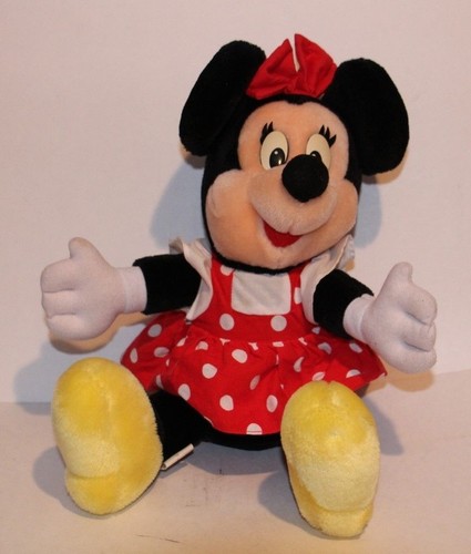 VINTAGE AUTHENTIC DISNEY MINNIE MOUSE RED DRESS 14" STUFFED ANIMAL PLUSH TOY - Picture 11 of 12