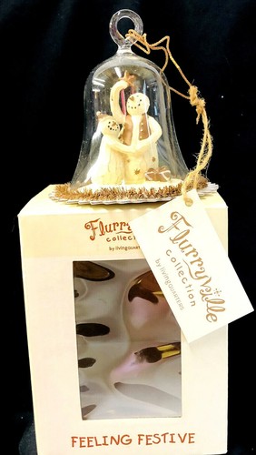 Flurryville Collection By Living Quarters" Feeling Festive Snowmen" Ornament NIB - Picture 7 of 9