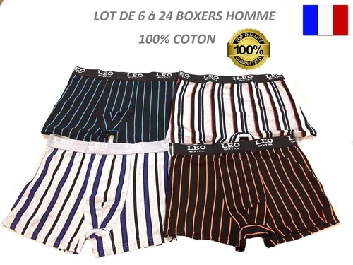 M Sous Homme Slip 6 Rayures Vetement Coton Xxl S Calecon 24 À L Boxer 100 Xl fqxBSS