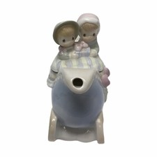 Decorative Teapot - Precious Moments Children In A Sleigh, 1994, Displayed Only