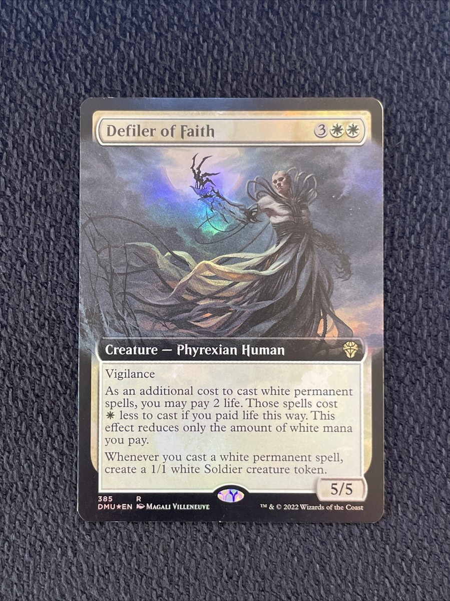 MTG FOIL Defiler of Faith (Extended Art) Dominaria United Card # 385 MTG FOIL Defiler of Faith (Extended Art) Dominaria United Card # 385