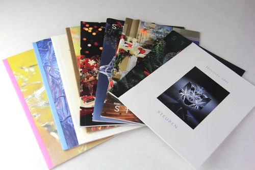 9x Steuben Glass Holiday Catalogs