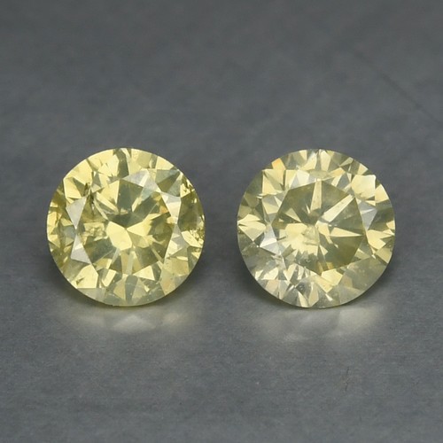 0.26 Ct Untreated Diamond 2 Pcs Pair Grey Yellow Natural Loose Diamond Africa - Picture 3 of 3