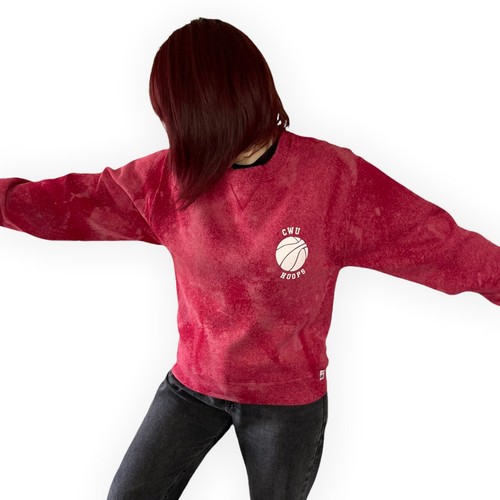 Tie Dye Jumper Basketball Bleached Skater Sweatshirt CWU USA Hoops Pullover S - Picture 3 of 12