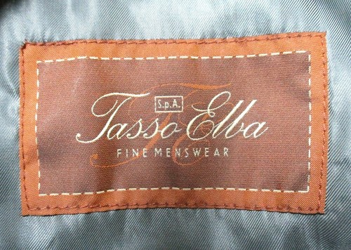 Tasso Elba Grey Brown Black Mens Size 44R 3 Button Wool Silk Blend Blazer Korea - Picture 7 of 10