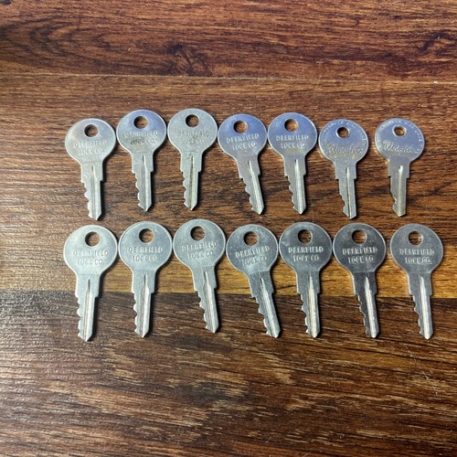Lote de 14 llaves de aluminio vintage, empresas Deerfield y Wright  - Imagen 1 de 5