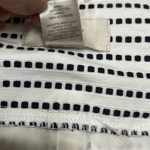 Ann Taylor minigonna strutturata con fiocco davanti nero/bianco taglia 2 - Foto 11 di 11