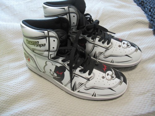 ANIME DANGAN RONPA Monokuma Custom High Top Tennis Shoes Handmade 46 13 - Picture 5 of 6