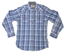 Dakota Grizzly Men's Harper L/S Shirt LAKE (Blue Plaid)