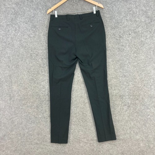 ASOS Pants Mens 30 Black Straight Slim Pleated 30x30 Business Formal 36014 - Picture 6 of 9