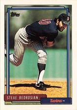 Steve Bedrosian 1992 Topps #267 Minnesota Twins