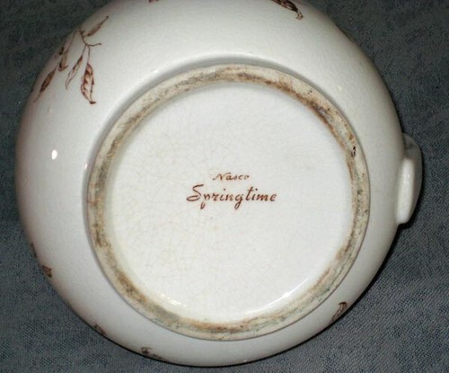 Vintage Krug Französisch Landhaus Dekor Vase Frühling Nasco 7" hoch 8" Durchmesser - Bild 9 von 10