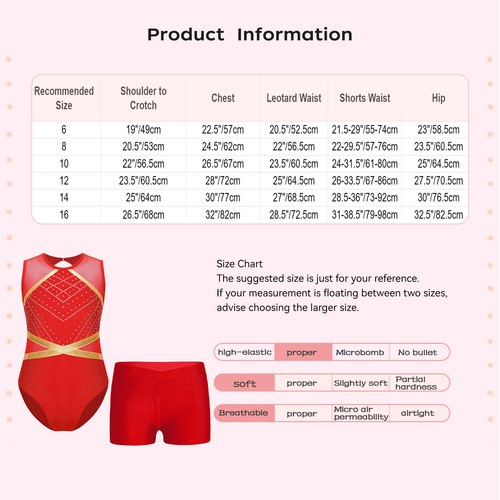 UK Kid Girls Sparkly Rhinestone Sleeveless Gymnastic Leotard Bodysuit Shorts Set - Picture 67 of 79