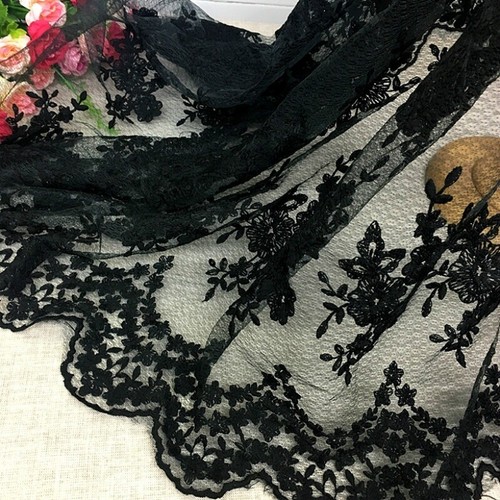 Spitze bestickt Stoff Wimpern Blumen Braut Hochzeit Kleid Material 49" Breite - Bild 9 von 14