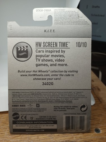 Hot Wheels K.I.T.T. Retro Entertainment, HW Screen Time 10/10, K.I.T.T. Concept - Picture 6 of 9