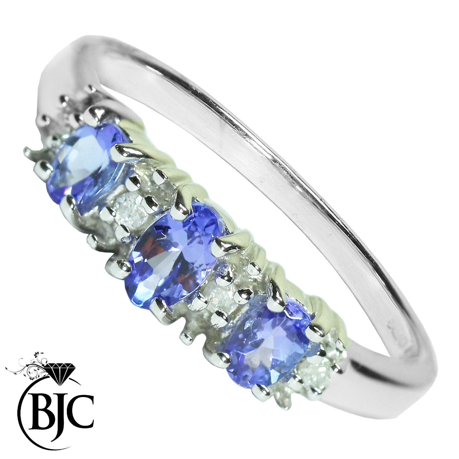 Bjc 9 Karat Weiss gold Tansanit & Diamant Ewigkeit Größe n Verlobungsring R34 Bjc 9 Karat Weiss gold Tansanit & Diamant Ewigkeit Größe n Verlobungsring R34
