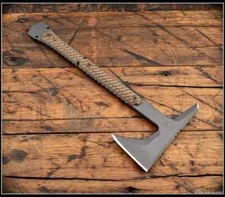 RMJ Tactical Tomahawk Ragnarok 14 Tungsten Body Hyena Brown G10 Kydex Sheath