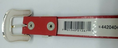 Nocona Girls Rhinestone And Stud Red Belt Style- N4420404 - Picture 3 of 3