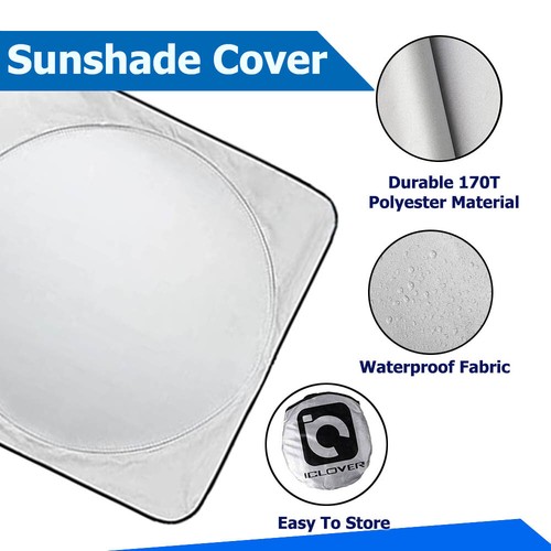 Foldable Car Front Rear Window Sun Shade Cover Windshield Visor UV Protection - Picture 3 of 8