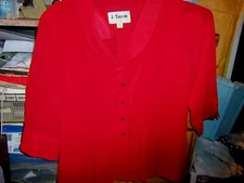 J. TAYLOR Red Polyester Two-Piece Maxi Dress - SIZE 10