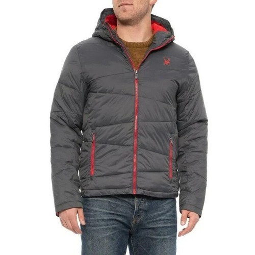 Spyder Nexus Puffer Polar Jacket F19Men's Medium Grey - Picture 1 of 4