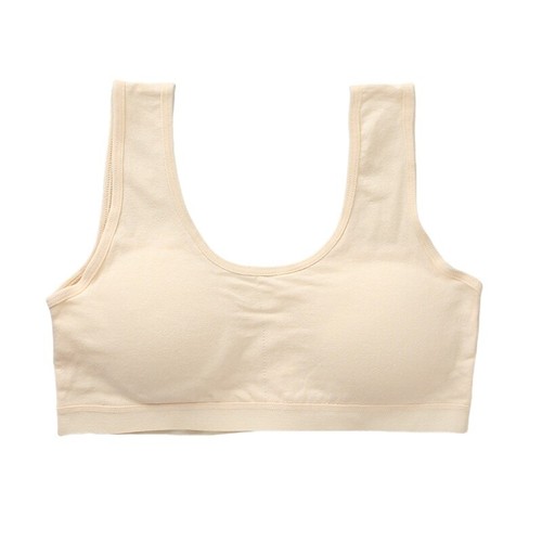 2 Pack Puberty Girls Underwear Sports Bra Vest U Neck Crop Tops Training Bras - Picture 10 of 15