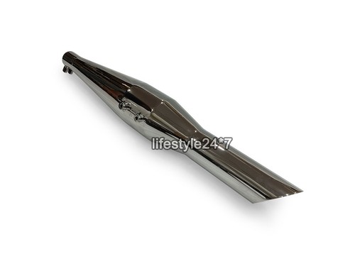 SILVER STALLION EXHAUST SILENCER POLISH Fit For Royal Enfield Classic Reborn 350 - Imagen 7 de 9
