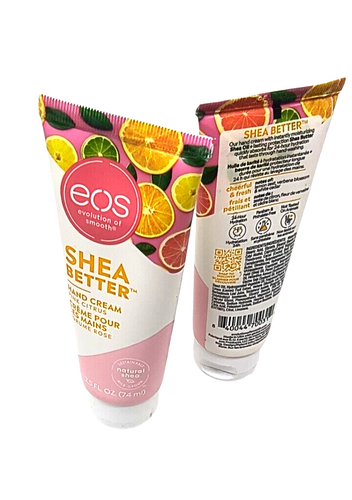 EOS Crema de Manos Rosa Cítrico Natural Manteca de Karité Loción de Manos 2.5 OZ Lote de 2 - Imagen 3 de 6
