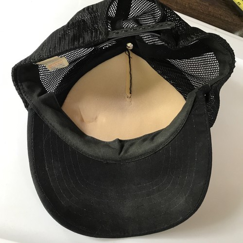 Fins And Feather Trucker Hat Vintage Patch Yupoong Snapback Cap 1980s Black - Picture 5 of 7