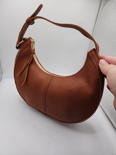 Bolso de hombro Portland Leather Goods marrón Nora Crescent - Imagen 3 de 13