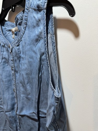 NWT Banana Republic Denim Sleeveless Button Down Top Size L - Picture 5 of 8