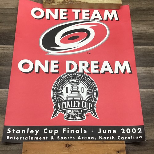 CAROLINA HURRICANES 2002 Stanley Cup Finals POSTER 20"X24" One Team One Dream L1 - Foto 5 di 8