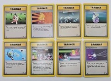 Vintage Pokemon 8 Card Lot Base Base 2 Fossil Neo Genesis Trainer Cards WOTC 