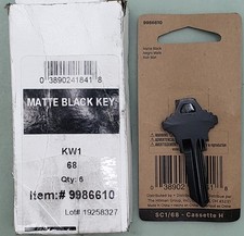 New Genuine Minute Key 9986610  Black #68 SC1 Brass House/Entry Key Blank
