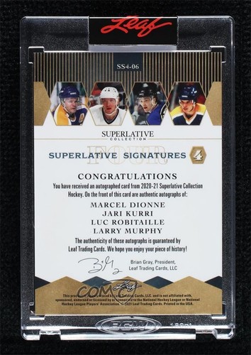 Superlative Collection Signatures 2020 4 Vertes /2 Marcel Dionne mode Jari Kurri Auto